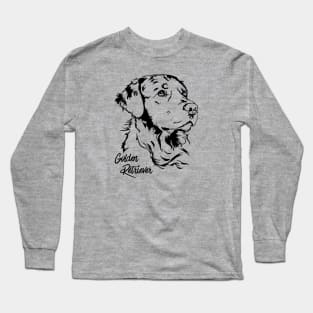 Funny Proud Golden Retriever dog portrait Long Sleeve T-Shirt